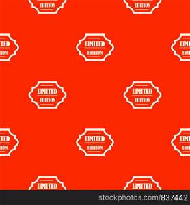 Limited edition pattern repeat seamless in orange color for any design. Vector geometric illustration. Limited edition pattern seamless