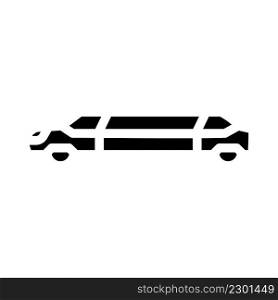 limousine car glyph icon vector. limousine car sign. isolated contour symbol black illustration. limousine car glyph icon vector illustration