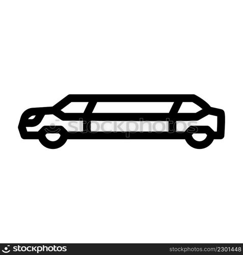 limousine car line icon vector. limousine car sign. isolated contour symbol black illustration. limousine car line icon vector illustration