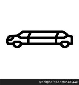 limousine car line icon vector. limousine car sign. isolated contour symbol black illustration. limousine car line icon vector illustration