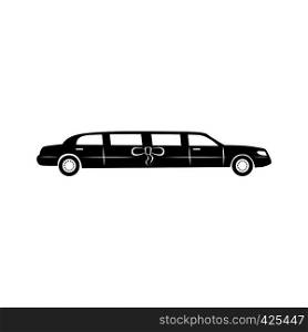 Limousine simple icon isolated on a white background. Limousine simple icon