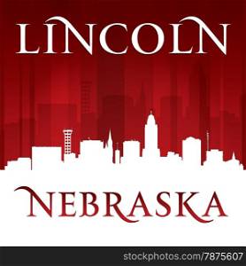 Lincoln Nebraska city skyline silhouette. Vector illustration