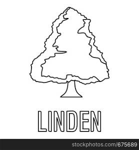Linden icon. Outline illustration of linden vector icon for web. Linden icon, outline style.