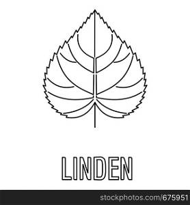 Linden leaf icon. Outline illustration of linden leaf vector icon for web. Linden leaf icon, outline style.