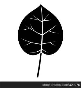 Linden leaf icon. Simple illustration of linden leaf vector icon for web. Linden leaf icon, simple style