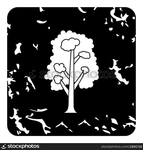 Linden tree icon. Grunge illustration of linden tree vector icon for web design. Linden tree icon, grunge style