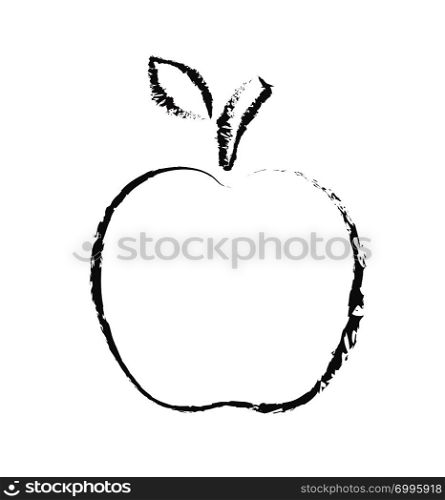 Line apple icon vector illustration isolated on white eps 10