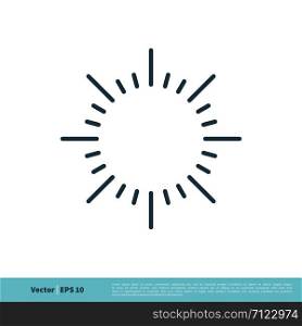 Line Art Compass / Sunlight Icon Vector Logo Template Illustration Design. Vector EPS 10.