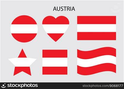Line art flag of austria figures. Geometric design. Vector illustration. EPS 10.. Line art flag of austria figures. Geometric design. Vector illustration.