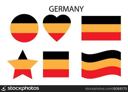 Line art flag of Germany figures. Geometric design. Vector illustration. EPS 10.. Line art flag of Germany figures. Geometric design. Vector illustration.