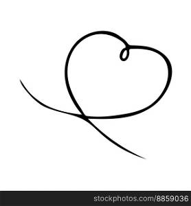 Line art heart on the white backgraund. Coloring page Vector illustration. Pattern for coloring, icons and website design, also suitable for print and covers.. Line art heart on the white backgraund. Coloring page Vector illustration.