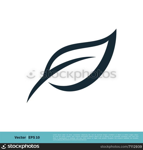 Line Art Leaf Icon Vector Logo Template Illustration Design. Vector EPS 10.