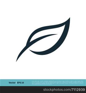 Line Art Leaf Icon Vector Logo Template Illustration Design. Vector EPS 10.