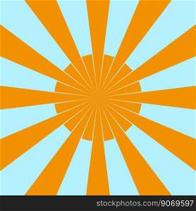 Line art orange rays blue background. Vector illustration. EPS 10.. Line art orange rays blue background. Vector illustration.