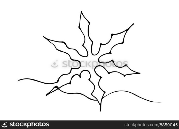 Line art Snowflakes on the white backgraund. Vector illustration. Pattern for coloring, icons and website design, also suitable for print and covers.. Line art Snowflakes on the white backgraund. Coloring page Vector illustration.