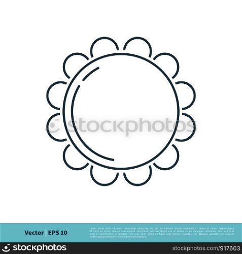 Line Art Sunflower Icon Vector Logo Template Illustration Design. Vector EPS 10.