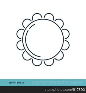 Line Art Sunflower Icon Vector Logo Template Illustration Design. Vector EPS 10.