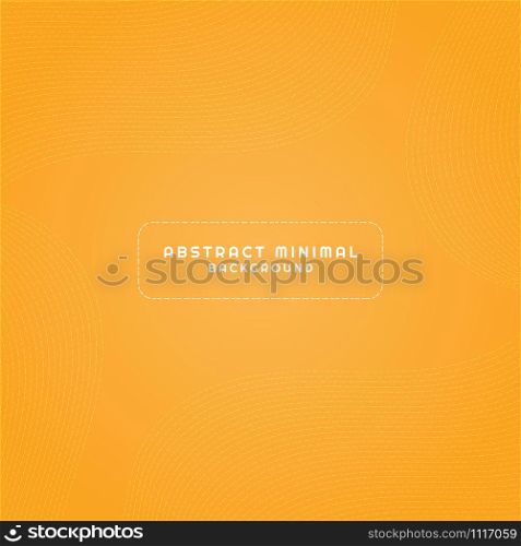 Line art wave flow design abstract minimal style yellow color bright with space. vector illustration