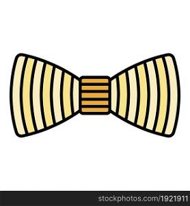 Line bow tie icon. Outline line bow tie vector icon color flat isolated on white. Line bow tie icon color outline vector