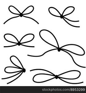 Line bow vector image