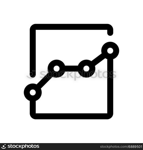 line chart fluctuation, icon on isolated background