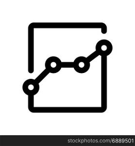 line chart fluctuation, icon on isolated background