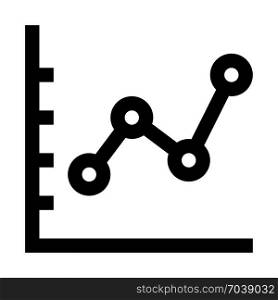 line chart, icon on isolated background