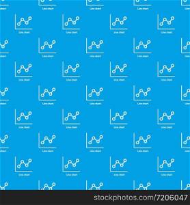 Line chart pattern vector seamless blue repeat for any use. Line chart pattern vector seamless blue