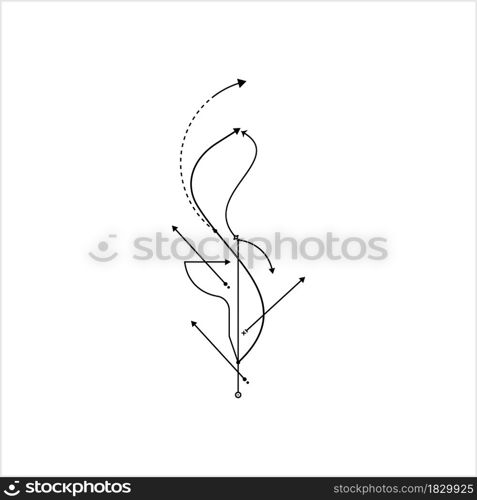 Line Dot Tattoo Design Vector Art Illustration