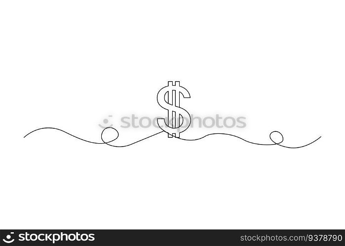 line drawing of dollar sign. Vector illustration. EPS 10. stock image.. line drawing of dollar sign. Vector illustration. EPS 10.