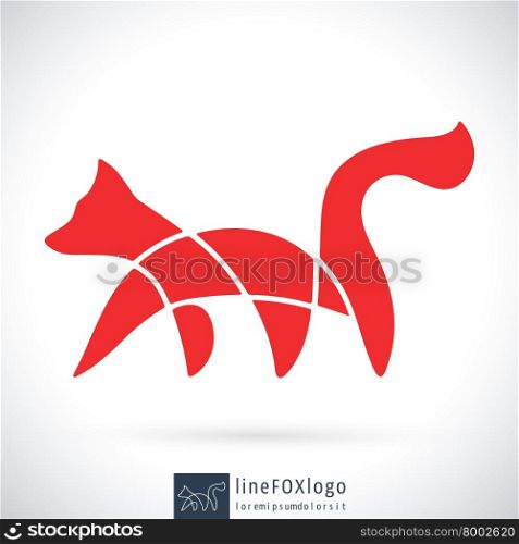 Line fox logo. Fox logo design template. Fox logotype for corporate identity. Vector illustration.