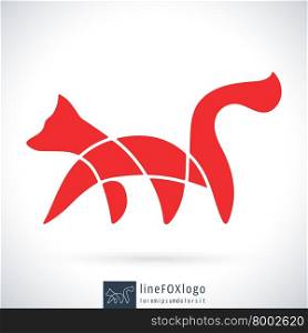 Line fox logo. Fox logo design template. Fox logotype for corporate identity. Vector illustration.