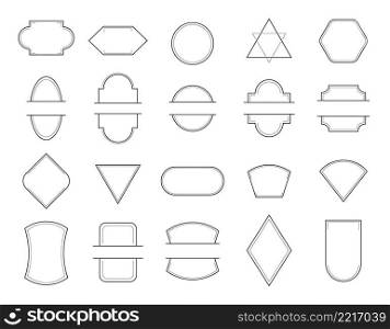 Line geometric frame vector set in minimalistic style. Bohemian, abstract, linear frames. Minimal, outline borders of pictures for social net, story, wedding cards.. Line geometric frame vector set in minimalistic style.