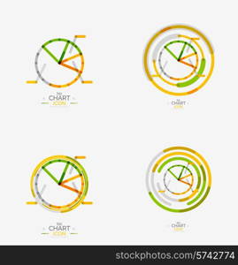 Line graph, chart icon, minimal geometric design