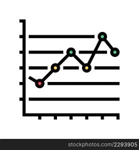line graph color icon vector. line graph sign. isolated symbol illustration. line graph color icon vector illustration