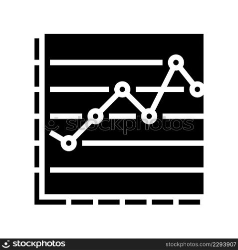 line graph glyph icon vector. line graph sign. isolated contour symbol black illustration. line graph glyph icon vector illustration