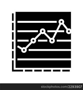 line graph glyph icon vector. line graph sign. isolated contour symbol black illustration. line graph glyph icon vector illustration