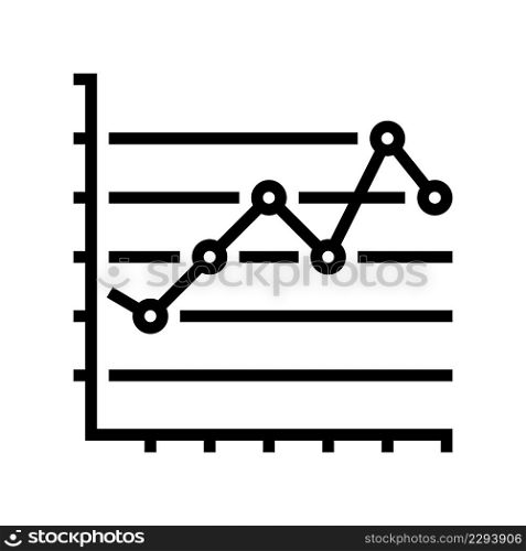 line graph line icon vector. line graph sign. isolated contour symbol black illustration. line graph line icon vector illustration