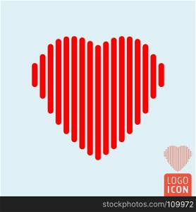 Line heart icon. Line heart icon. Valentine Day symbol. Vector illustration