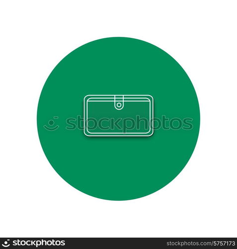 Line icon of purse. Purse on the white background. Office and business work elements