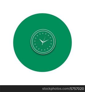 Line icon of round office clock. Business concept of time. Office and business work elements