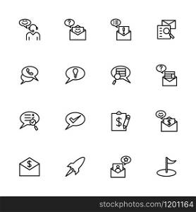 Line icon related to Project Management System. Editable stroke vector, isolated at white background