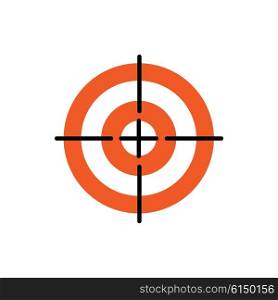 Line Icon with Flat Graphics Element of Target Vector Illustration EPS10. Line Icon with Flat Graphics Element of Target Vector Illustrat