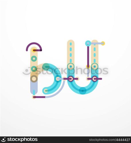 Line letter design. Line letter design. Logo concept