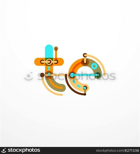 Line letter design. Line letter design. Logo concept