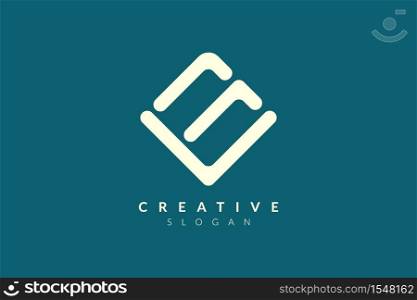 Line logo design forms an abstract rectangle. Minimalist and modern vector illustration design suitable for community, business, and product brands.
