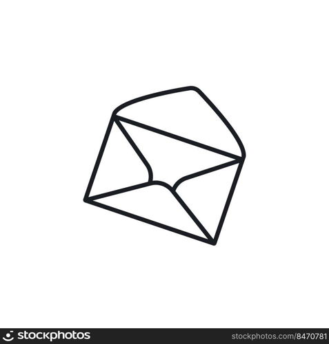 line open envelope  vector icon illustration concept design template web