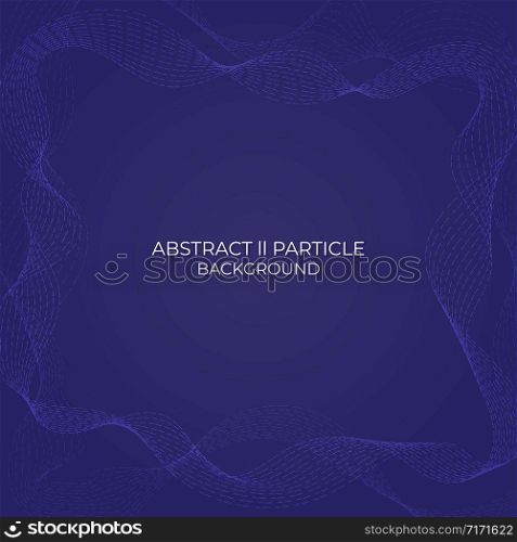 Line particle wave flow movement feeling abstract art background curve with space. vector illustration