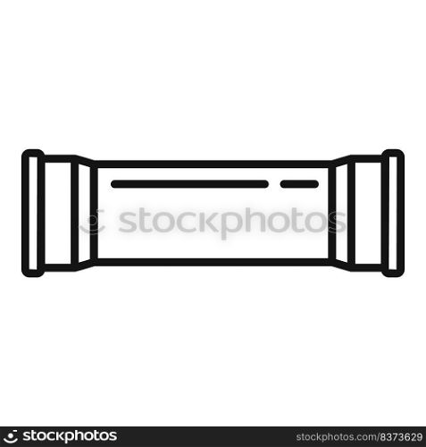 Line pipe icon outline vector. Metal tube. Drain system. Line pipe icon outline vector. Metal tube