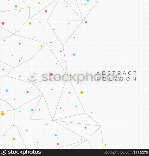 Line polygon style modern art banner circle element grid background with space. vector illustration.